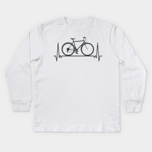 Heartbeat Bike Life Kids Long Sleeve T-Shirt